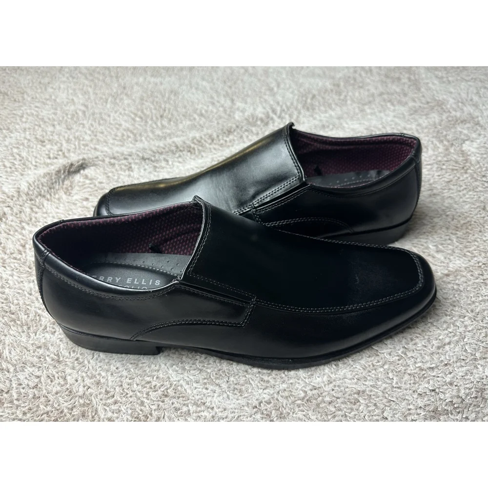 Perry Ellis Portfolio Shoes Black Ultra Foam Pablo Slip On Loafers Mens 9.5 M